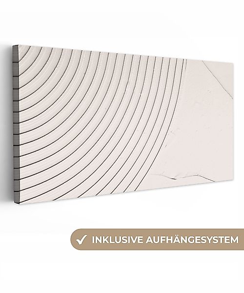 OneMillionCanvasses® Leinwandbild Panorama Kunst - Weiß günstig online kaufen