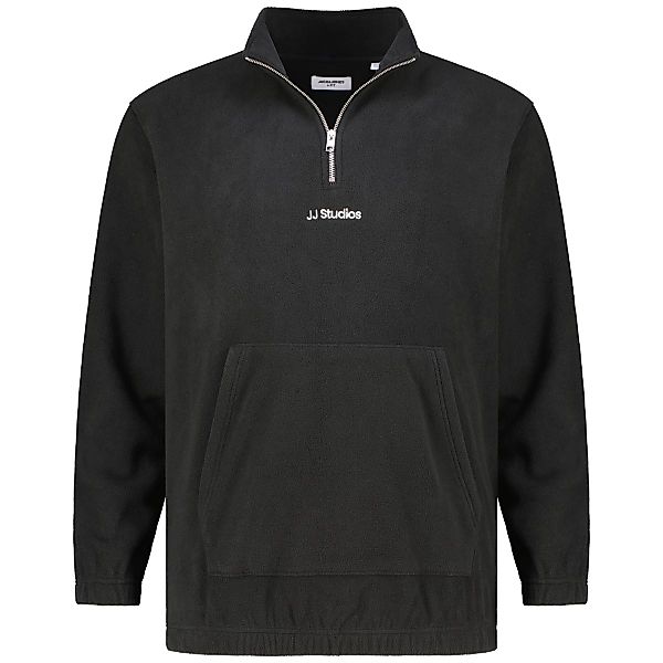 Jack&Jones Fleecepullover mit Troyerkragen Farbe schwarz Größe: 7XL günstig online kaufen