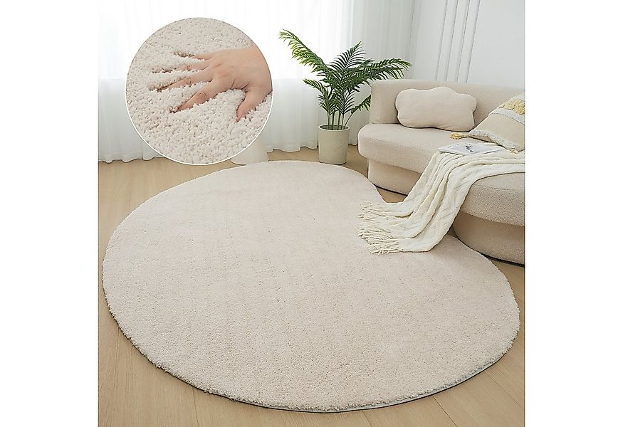 LeGer Home by Lena Gercke Hochflor-Teppich Halrum, einfarbig, besondere For günstig online kaufen