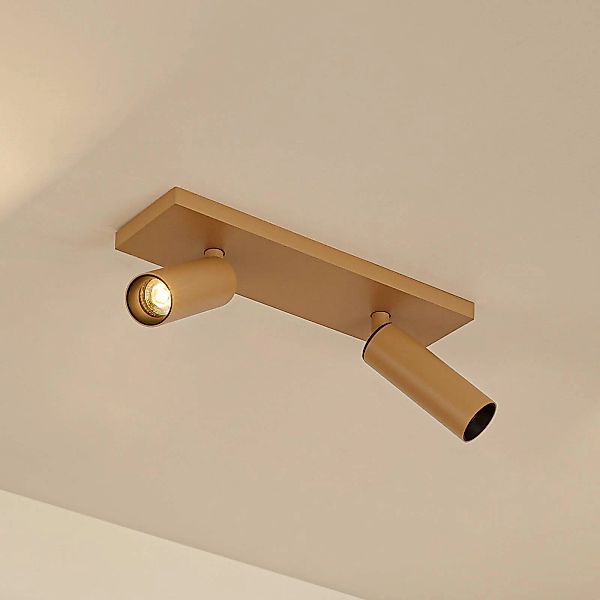 Arcchio Deckenstrahler Brinja Slim, braun, 2-flg., GU10 MR11 günstig online kaufen