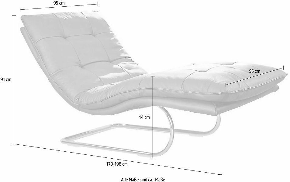 W.SCHILLIG Relaxliege »daily dreams«, in Waffelkissen-Optik, wahlweise mit günstig online kaufen