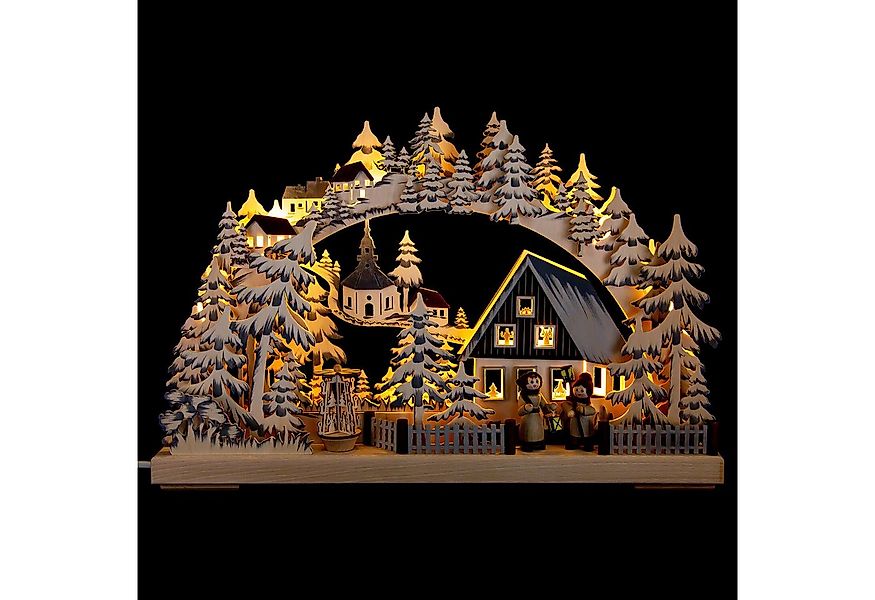 RATAGS Kunsthandwerk Schwibbogen Schwibbogen Laternenschein grau (43x30cm) günstig online kaufen