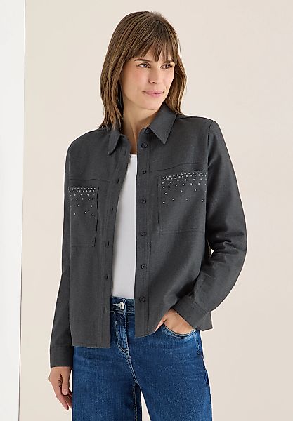 Cecil Langarmbluse aus reiner Baumwolle günstig online kaufen