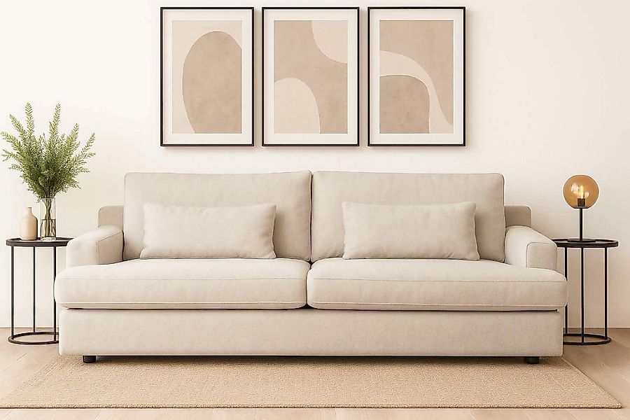 Home affaire Big-Sofa "Evelle 3 Sitzer Maxi", 237 cm, tiefe Sitzfläche, Lou günstig online kaufen