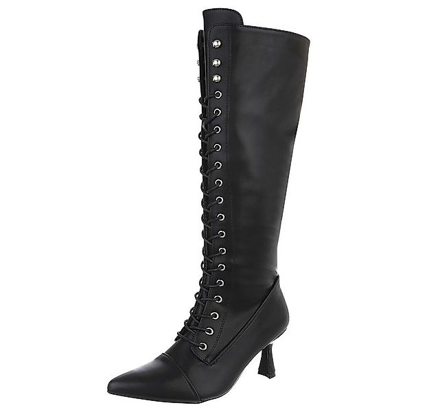 Ital-Design Elegante Damenstiefel mit Schnürung und Absatz Schnürstiefel (9 günstig online kaufen