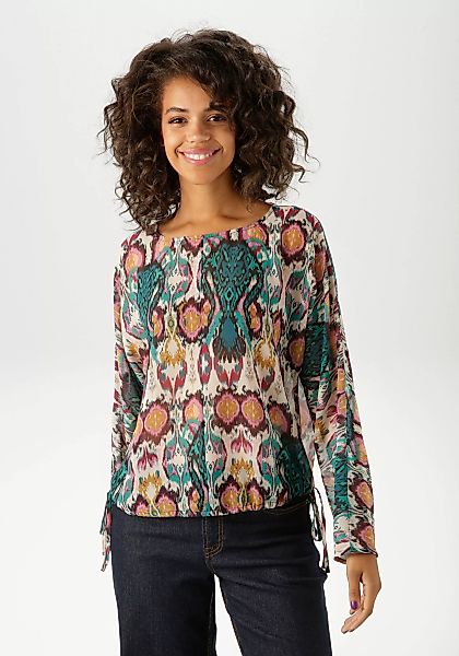 Aniston CASUAL Schlupfbluse mit farbenfrohen Ethno-Druck günstig online kaufen