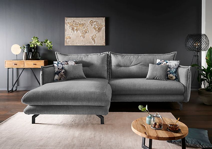 Home affaire Ecksofa "LAVA Breite 255 cm, modern und elegant, aktuelle Kiss günstig online kaufen