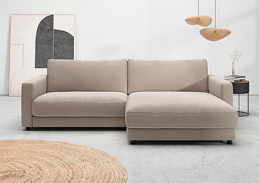 Home affaire Ecksofa »Ecksofa Jiro, L-Form, große Sitztiefe, Breite 265 cm« günstig online kaufen