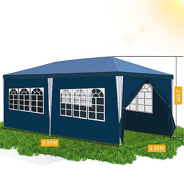 Clanmacy Pavillon Gartenzelt wasserdich Vereinszelt Wasserfest günstig online kaufen
