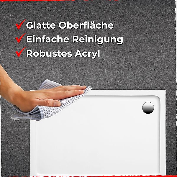 Schulte Duschwanne Adria, Größenauswahl, mit Wannenträger günstig online kaufen