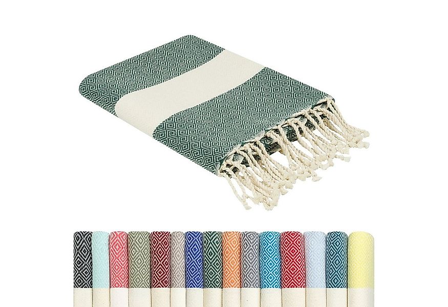furora HOLIDAY Strandtuch groß 100x200 cm Strand Tuch, aus Baumwolle, Hamam günstig online kaufen