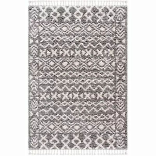 carpet city® Hochflor Teppich Pulpy 514 Grau grau Gr. 100 x 300 günstig online kaufen