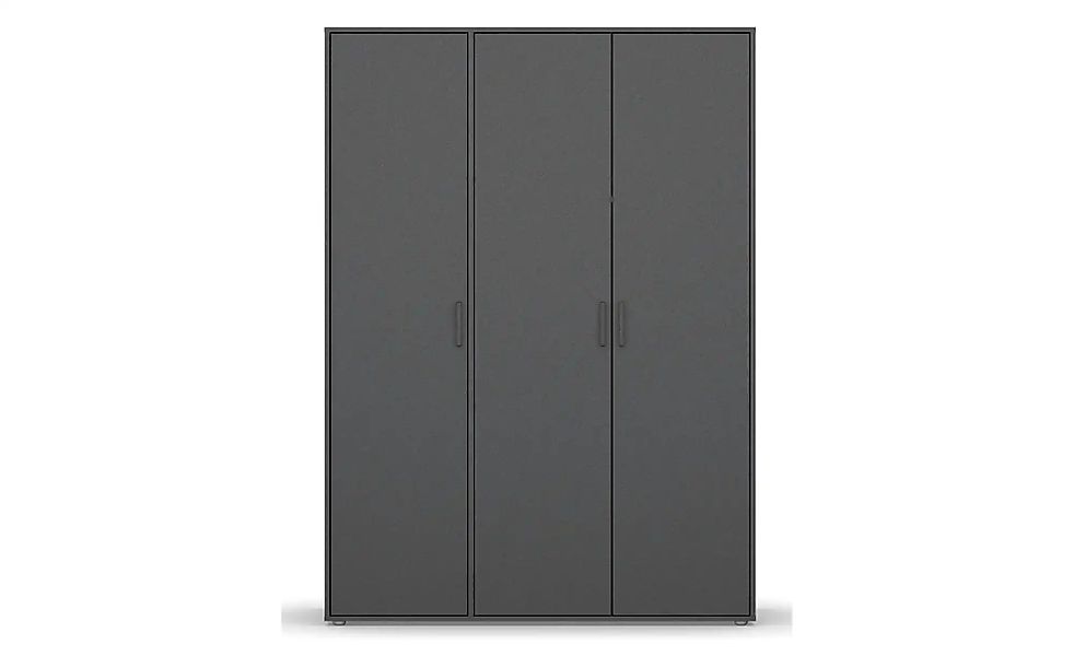 Drehtürenschrank  Yarm ¦ grau ¦ Maße (cm): B: 140 H: 194 Schränke > Kleider günstig online kaufen