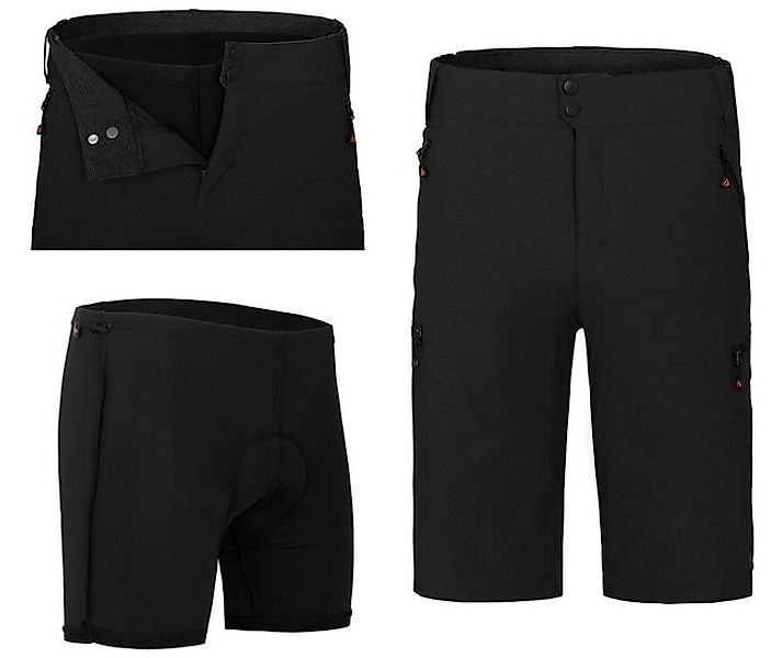 Fahrradhose PORVOO Bermuda (mit gepolsterter Innenhose) Herren Radshorts, r günstig online kaufen