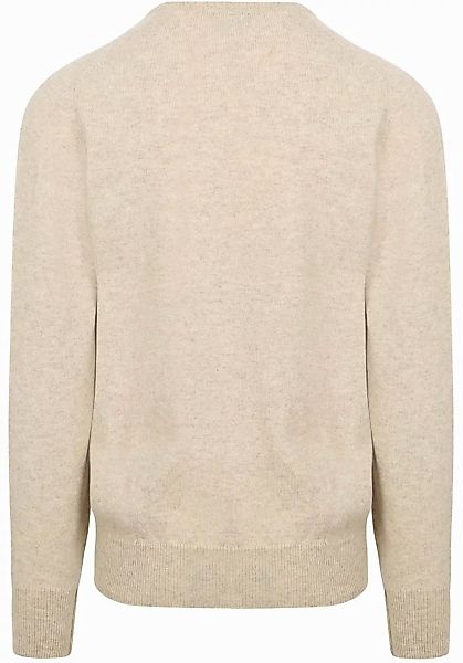 William Lockie V-Ausschnitt Pullover Lammwolle Beige - Größe XXL günstig online kaufen