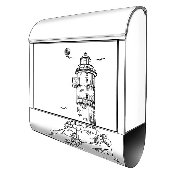 Banjado Design Briefkasten Silber Pulverbeschichtet 39x47x14cm 2 Schlüssel günstig online kaufen