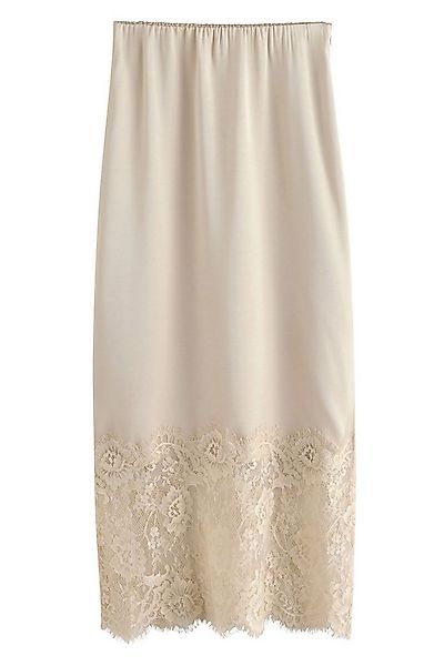 Next Midirock Satin-Midirock mit Spitzenbesatz (1-tlg) günstig online kaufen