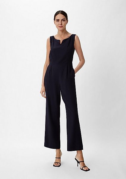comma Jumpsuit Overall Eleganter Jumpsuit mit Piquéstruktur günstig online kaufen