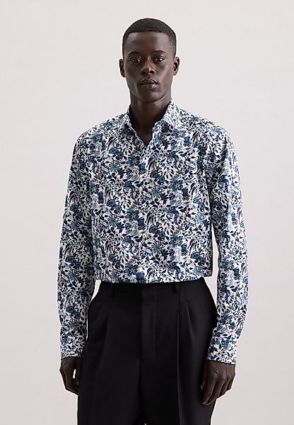 seidensticker Businesshemd Schwarze Rose Regular 1/1 Kentkragen Geblümt günstig online kaufen