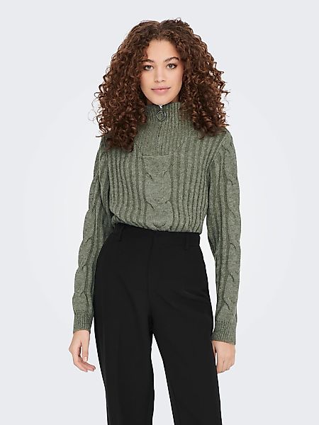 JDY Stehkragenpullover "JDYANDREA L/S ZIP CABLE PULLOVE KNT NOOS" Materialm günstig online kaufen