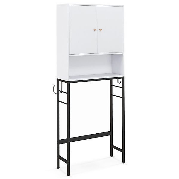 KOMFOTTEU Badregal, Toilettenregal mit Doppeltürschrank, offenem günstig online kaufen
