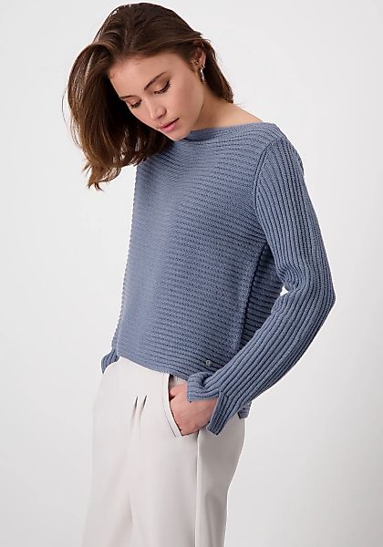 Monari Strickpullover Pullover monari Rippe mit günstig online kaufen