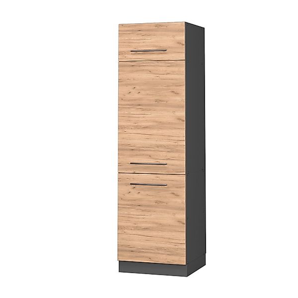 Vicco Kühlumbauschrank Fame-Line Hochschrank für die Küche Goldkraft Eiche/ günstig online kaufen