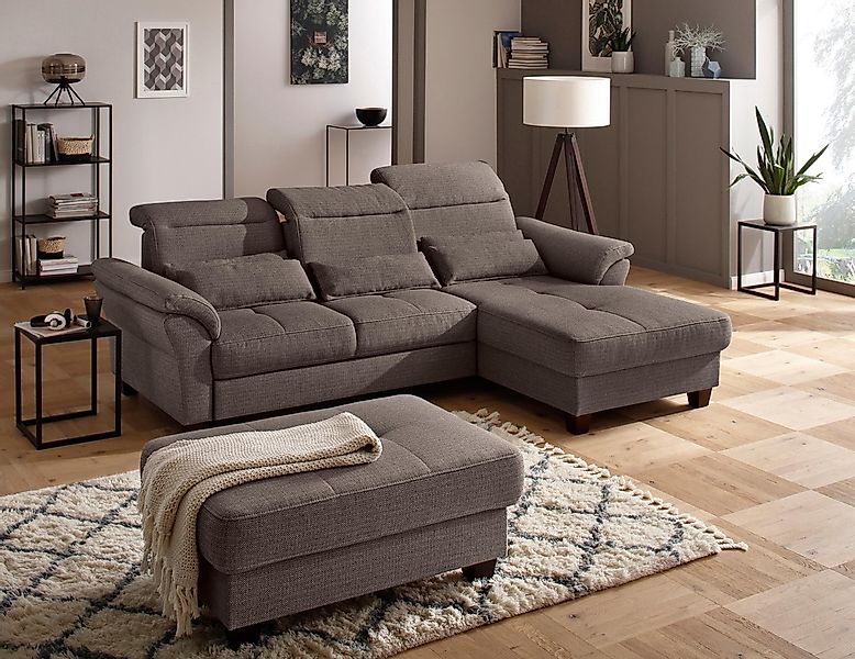 Home affaire Ecksofa »Solvei L-Form« mit Recamierenabschluß und Sitztiefenv günstig online kaufen