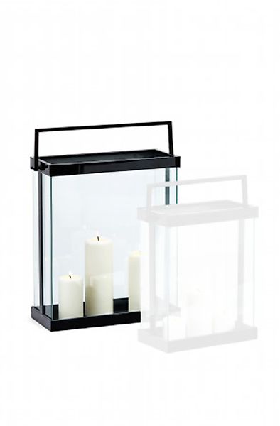 LUXOR geradlinige Laterne aus gehärtetem Sicherheitsglas 53 cm günstig online kaufen