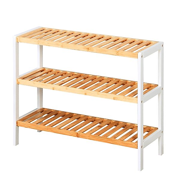 KARAT Bambus Schuhregal Michigan Stilvolles und Platzsparendes Regal mit 3 günstig online kaufen
