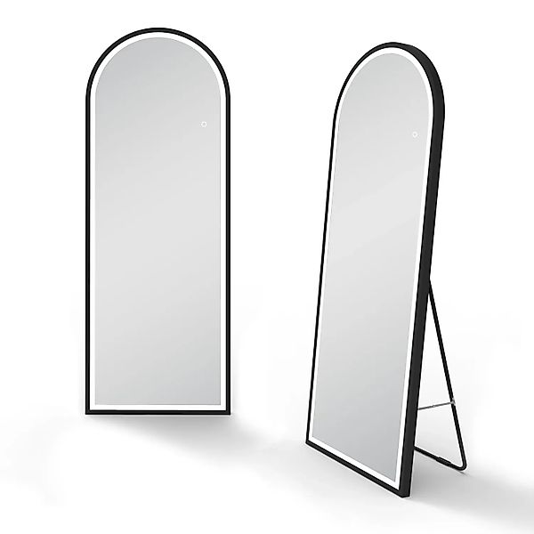 Aica Sanitär Ganzkörperspiegel Bogen 60L x 160H cm LED Beleuchtung Neutral- günstig online kaufen