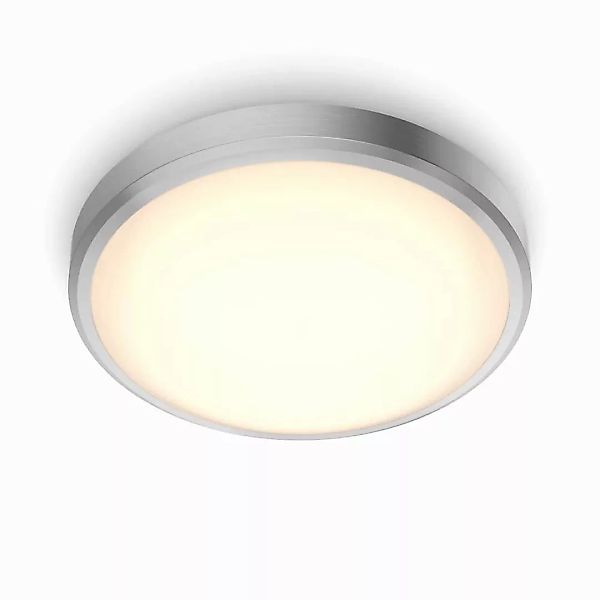 Philips LED Deckenleuchte Doris in Nickel 17W 1500lm 2700K IP44 günstig online kaufen