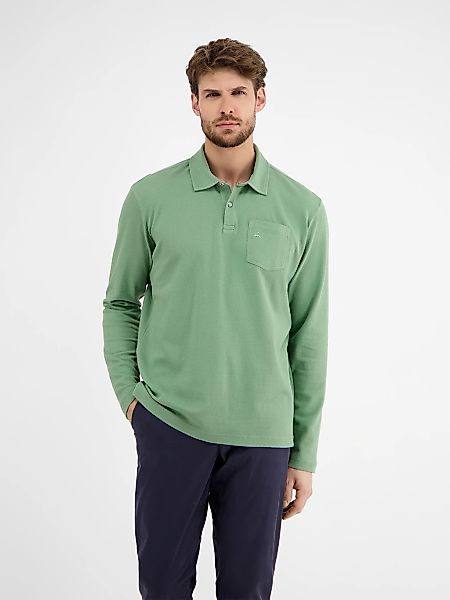 LERROS Langarmshirt "LERROS Herren Langarmpolo in Waffel-Piqué" günstig online kaufen