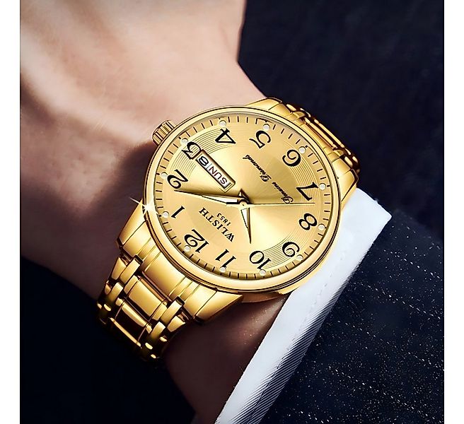 Toomoke Quarzuhr Quarzuhr Herren – Multifunktionale Uhr, Edelstahlarmband, günstig online kaufen