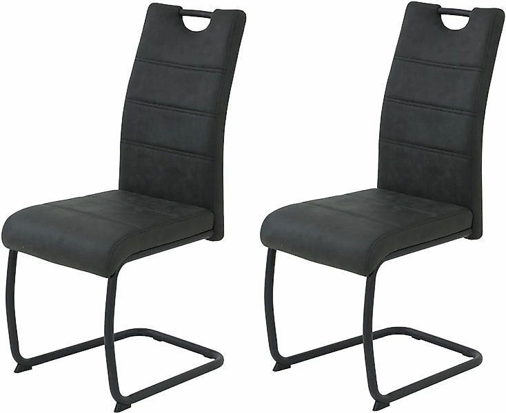 HELA "DUNJA" (Set) 2 Stk.Schwingstuhl; Vintage Optik; mit Griff; Rundrohrge günstig online kaufen