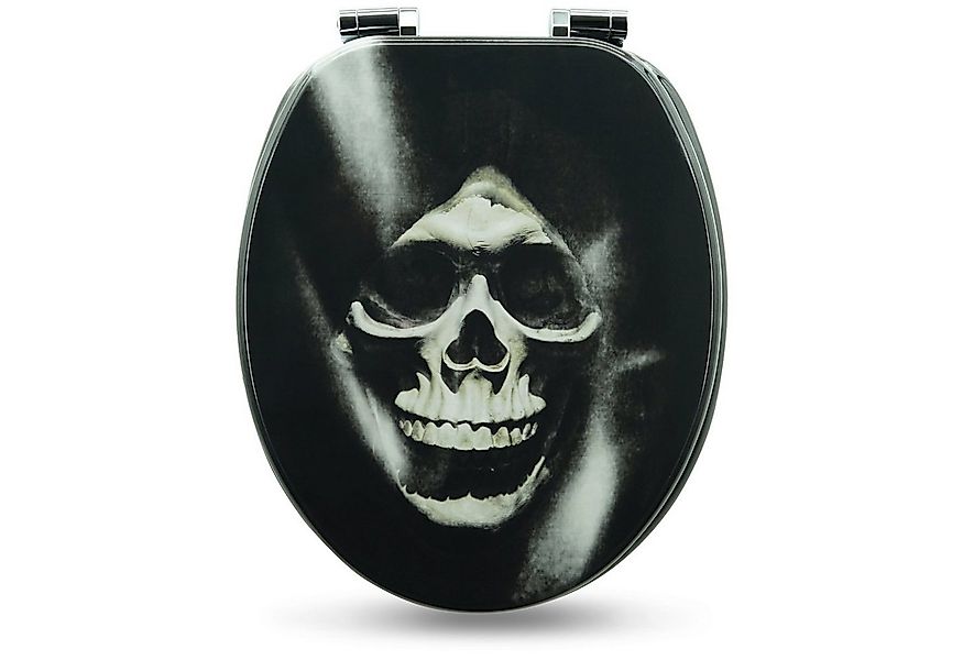 Sanfino WC-Sitz "Skull" Premium Toilettendeckel mit Absenkautomatik aus Hol günstig online kaufen
