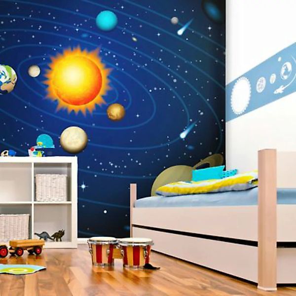 artgeist Fototapete Das Sonnensystem schwarz/blau Gr. 400 x 309 günstig online kaufen