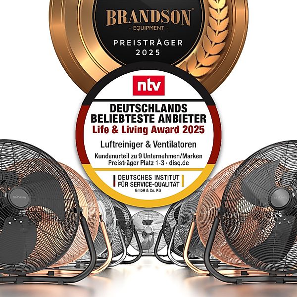 Brandson Windmaschine Chrom Bodenventilator im Retro günstig online kaufen