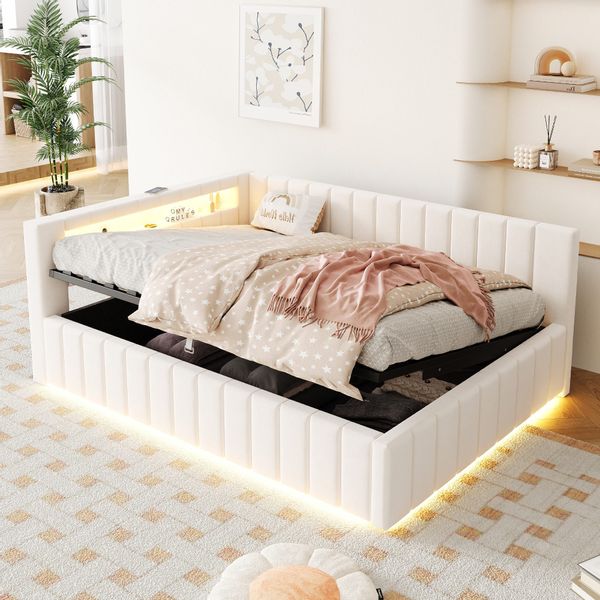 STILVORA Schlafsofa mit bettkasten,Polsterbett 140x200 mit günstig online kaufen