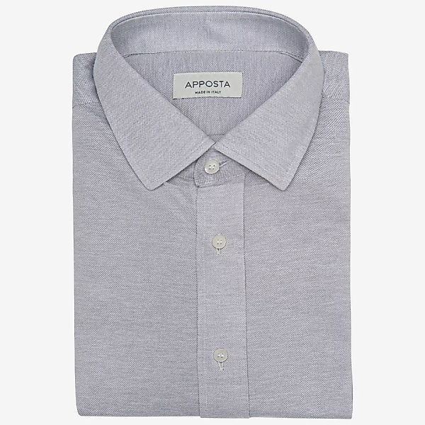 Hemd  einfarbig  grau 100% reine baumwolle jersey, kragenform  modernisiert günstig online kaufen