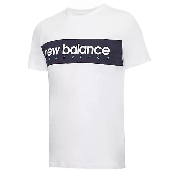 New Balance Athletics Linear Kurzarm T-shirt S White günstig online kaufen