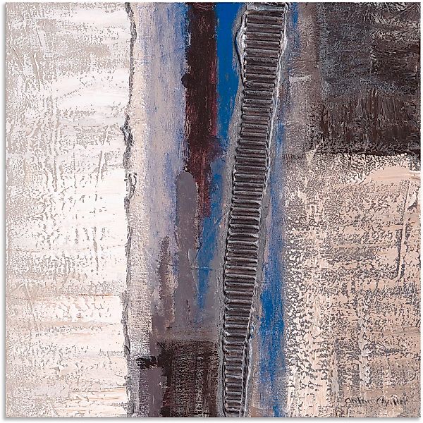Artland Wandbild "Blau-silber Abstrakt I", Muster, (1 St.) günstig online kaufen