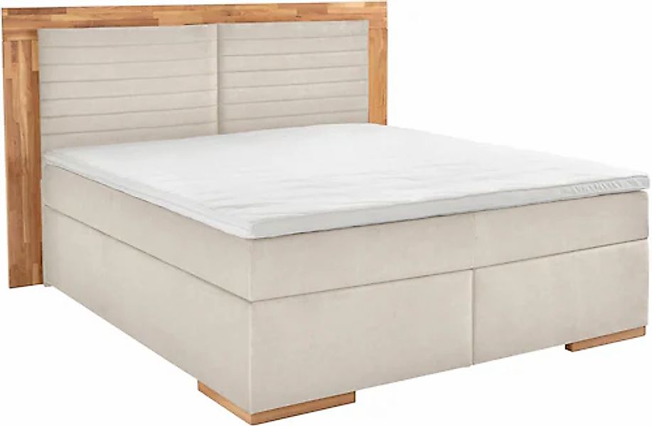 Places of Style Boxspringbett "Cup", mit Massivholzrahmen, mit Topper, in 2 günstig online kaufen