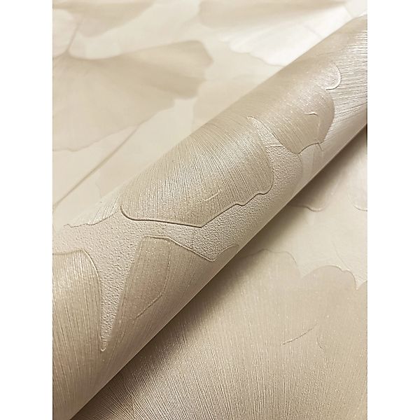 Newroom Vliestapete Druina Creme Blumen Natur Strukturiert FSC® günstig online kaufen