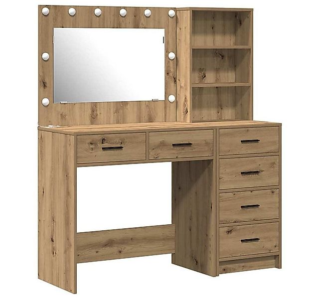 vidaXL Schminktisch Schminktisch mit Regal Braun 78,5 x 41 x 135 cm Holzwer günstig online kaufen
