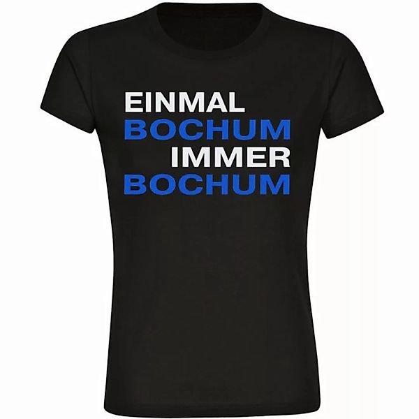 multifanshop T-Shirt Damen Bochum - Einmal Immer - Frauen günstig online kaufen