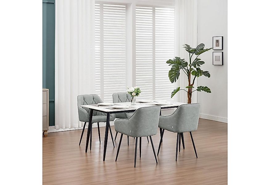 Woltu 4-Fußstuhl (Set, 6 St), Esszimmerstühle ergonomischer aus Kunstleder günstig online kaufen