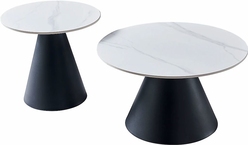 HELA Couchtisch "DUSTIN", (Set, 2 St.), 2er Set Couchtisch; rund; Sintered günstig online kaufen