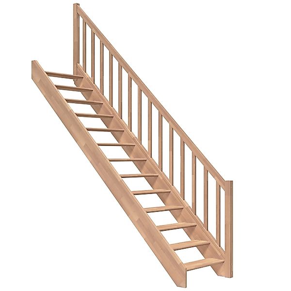 Dolle Raumspartreppe Paris Gerade Buche,ackiert Rechteckstabgeländer FSC® günstig online kaufen