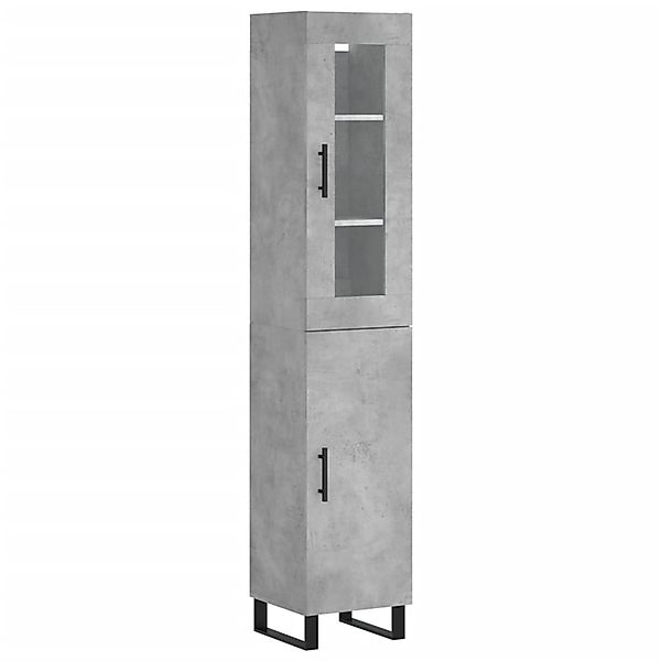 vidaXL Highboard Betongrau 34,5x34x180 cm Holzwerkstoff 3199197 günstig online kaufen